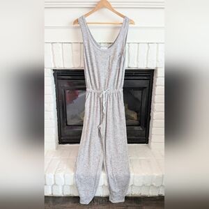 Gilli Heathered JOGGER Jumpsuit Size S Drawstring Waist Pocket